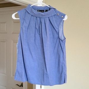 Blue cotton blouse - New York and Company 7th Avenue